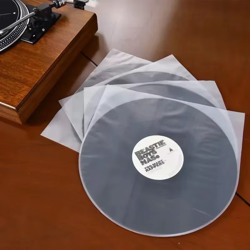 Túi bảo vệ Vinyl Record - Vỏ trong suốt chống thấm nước - Túi nhựa chống bụi LP Record - Tay áo ghi âm chống tĩnh điện - Có thể khóa lại, chống bụi