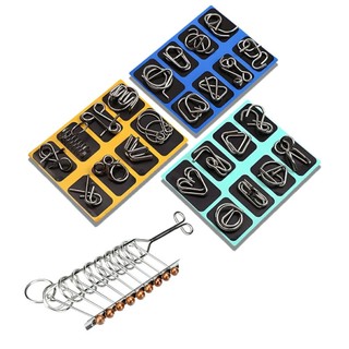 Bộ đồ chơi giải đố trí tuệ 8 món - Chất liệu inox ALINE
