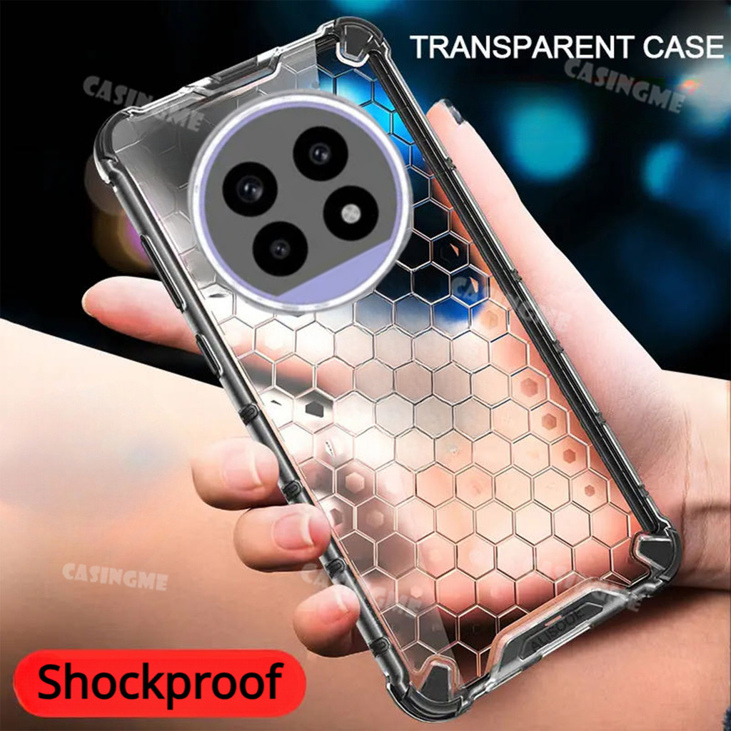 Realme 13 Pro 5G 13Pro + 2024 Vỏ tổ ong trong suốt chống sốc cho Realme 13Pro Realme13 13Pro + 13 Pro + 13 + 5G 4G Vỏ điện thoại tản nhiệt Acrylic trong suốt