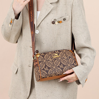 Cao cấp túi của phụ nữ in thư kết cấu Vai gối Túi Crossbody Túi