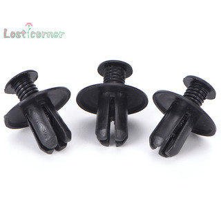 [Lostcorner] 50 chiếc 8mm Bộ giữ cản xe ô tô tự động Đẩy chốt nhựa màu đen [Mới]