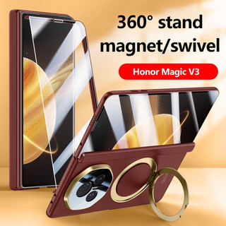 Sang trọng 360° Ốp lưng có thể xoay từ tính cho Honor Magic V3 Vs3 Skin Feel Matte Frosted Folding Protection Cover
