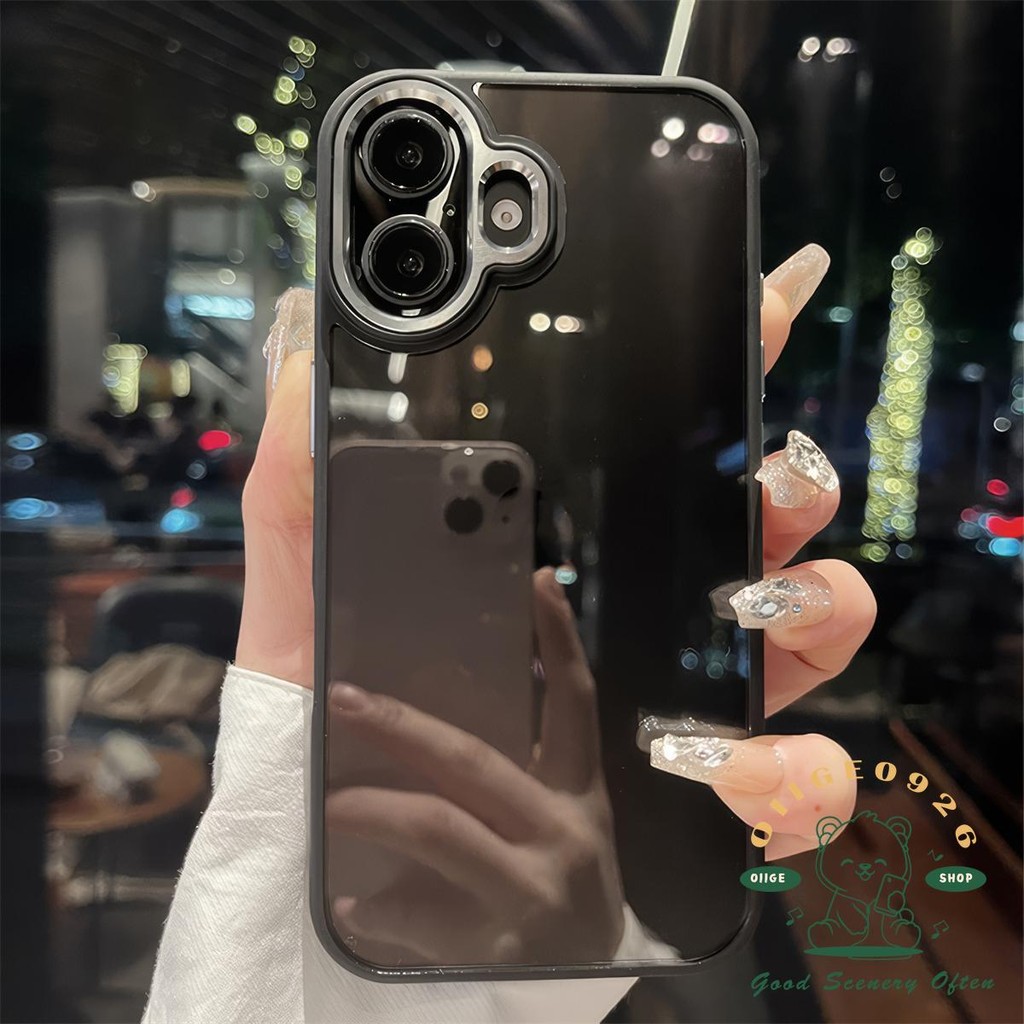 【 Ốp lưng iphone16 】 Cảm giác da ống kính kim loại Vỏ điện thoại iphone16 Pro Max 15 14 13 12 cho vỏ iPhone Vỏ mềm silicon TPU chống sốc