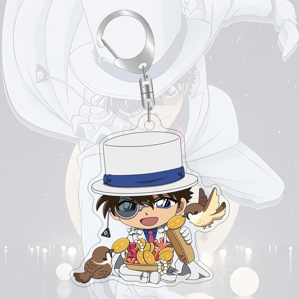 Móc Khóa Kid Q Edition Thám Tử Lừng Danh Conan Hoạt Hình Trò Chơi Túi Acrylic Mặt Dây Chuyền Trang Trí
