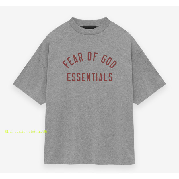 * * * * Chất lượng cao * * * FEAR OF GOD ESSENTIALS Áo thun ngắn tay họa tiết chữ cung