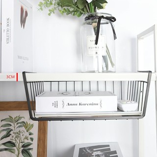 Giỏ treo dưới vách ngăn tủ quần áo, giá bếp, giỏ đựng đồ nhiều lớp để bàn văn phòng ALINE