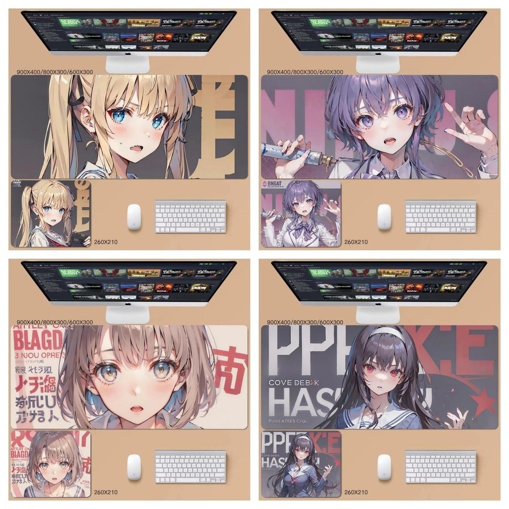 Miếng Lót Chuột Anime Saekano: Cách Nuôi M Chán Bạn Gái Bàn Phím Máy Tính Lớn Thảm Để Bàn Cho Người Hâm Mộ ACG Học Sinh Viết Bàn Thảm Cao Su Độ Dày 3 Mm