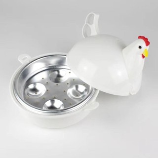 Nồi hấp trứng JKDESIGN, Phụ kiện nhà bếp Nồi trứng vi sóng, 4 quả trứng Dụng cụ nấu ăn hình gà