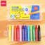 Bút Màu Sáp Dầu Deli - Bút Sáp Hộp Nhựa 12/24/36 Màu Tươi Sáng Mềm Mịn - Thân Bút Màu Hình Tam Giác Dễ Cầm Sử Dụng