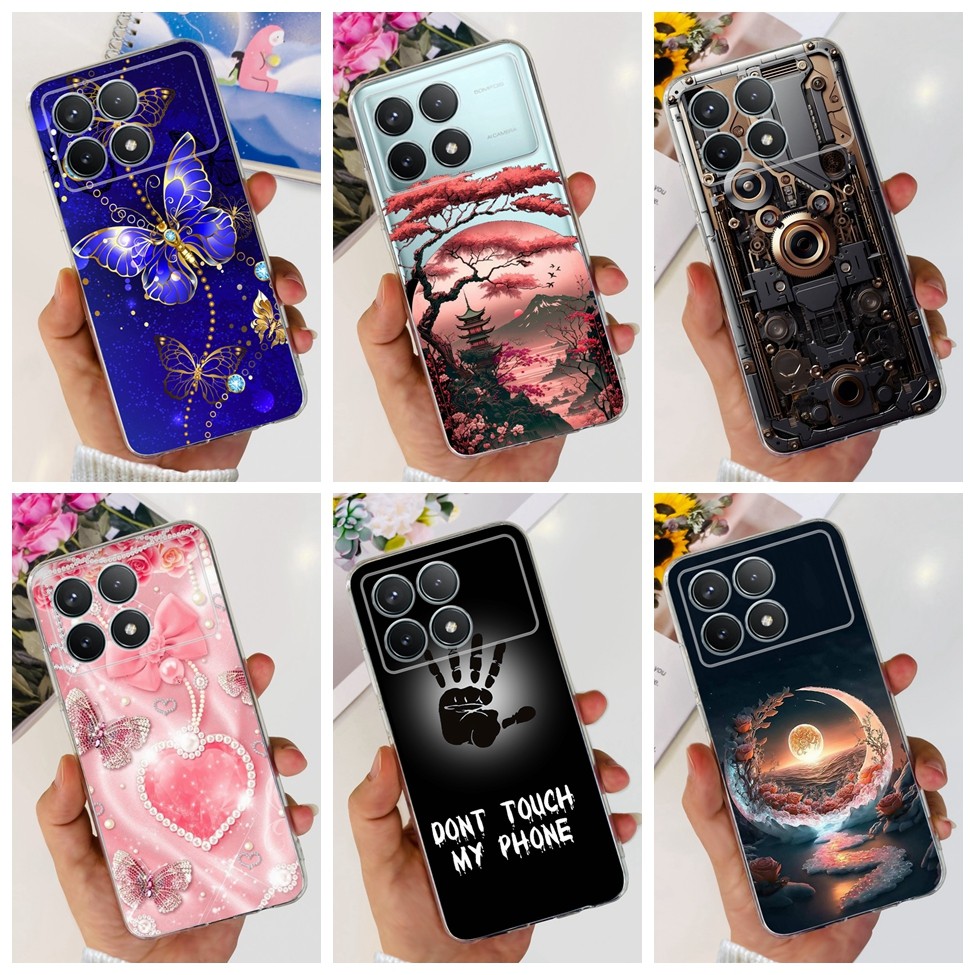 Ốp lưng Redmi K70 K70E K70Pro Thẩm mỹ trong suốt Vỏ nhựa TPU mềm hình gấu trúc dễ thương Redmi K70 Pro Vỏ điện thoại trong suốt