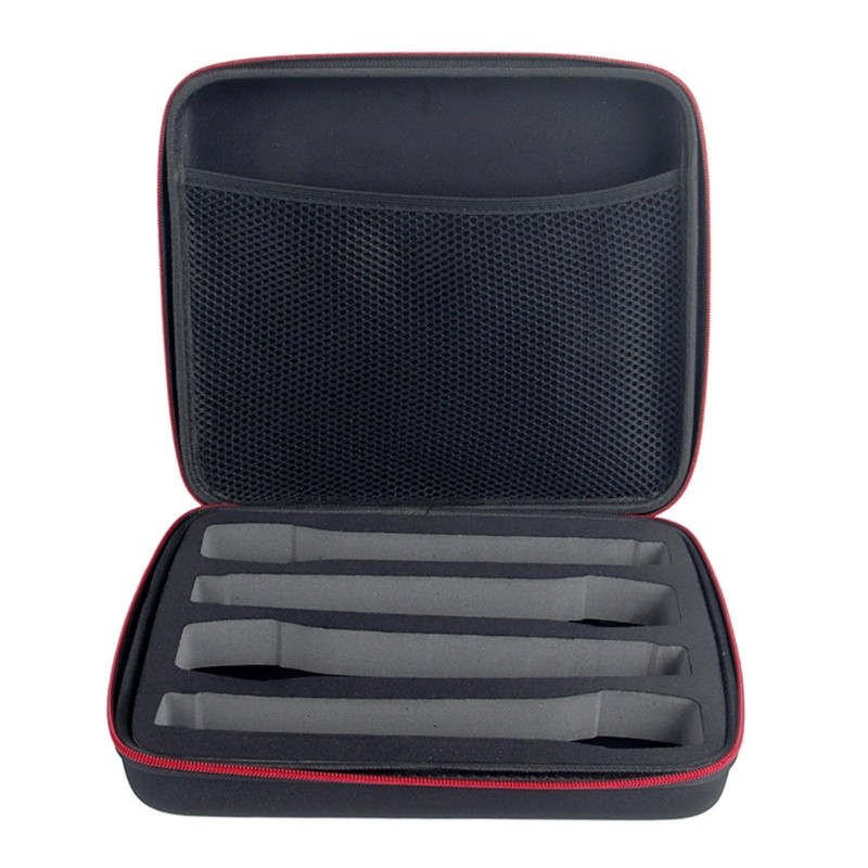 Redbaiaa1 Túi Bảo Quản Di Động Cho Micro Hộp Sắp Xếp Mic 4 Khe Chống Sốc