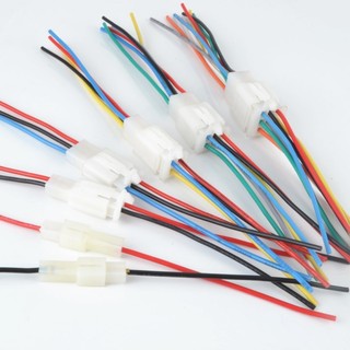 1 Bộ 2.8mm 2 / 3 / 4 / 6 / 9 Pin Xe Kết Nối Cáp Kết Nối Nam Nữ Xe Máy Bộ Kết Nối