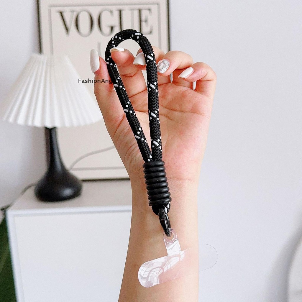 Fashionangel Dây Điện Thoại Di Động Có Miếng Đệm Dệt Cổ Tay Nước Túi Mặt Dây Chuyền Nhiều Màu Sắc Đơn Giản Đa Năng Quà Tặng Móc Khóa Dành Cho Nam Nữ Học Sinh VN