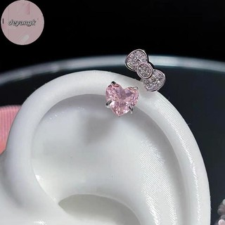 Deyangk Nơ Dễ Thương Trái Tim Xương Tai Móng Tay Thời Trang Tinh Tế Bông Tai Dành Cho Nữ Cô Gái Ánh Sáng Tinh Tế Bông Tai Phụ Kiện Trang Sức Quà Tặng VN