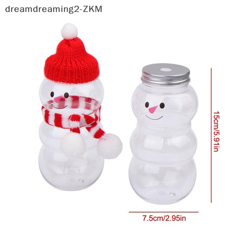 [Dreamdreaming] Bình nước người tuyết Giáng sinh 500ML Chai trà sữa Nước ép cà phê Chai uống nước di động cho quán trà sữa Cốc nước ép gia đình [zkm]