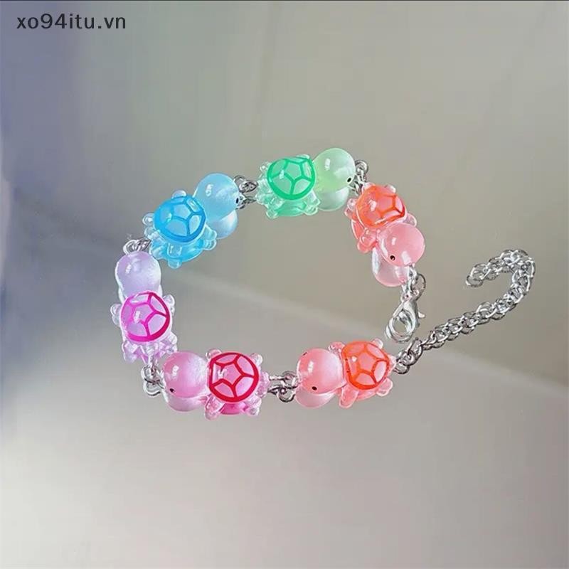 Xoitu Hoạt Hình Ngộ nghĩnh Dạ Quang Vòng Tay Rùa Nhiều Màu Phát Sáng Trong Bóng Tối Dopamine Phù Hợp Với Vòng Tay Có Thể Điều Chỉnh Cặp Đôi Phụ Kiện Quà Tặng VN