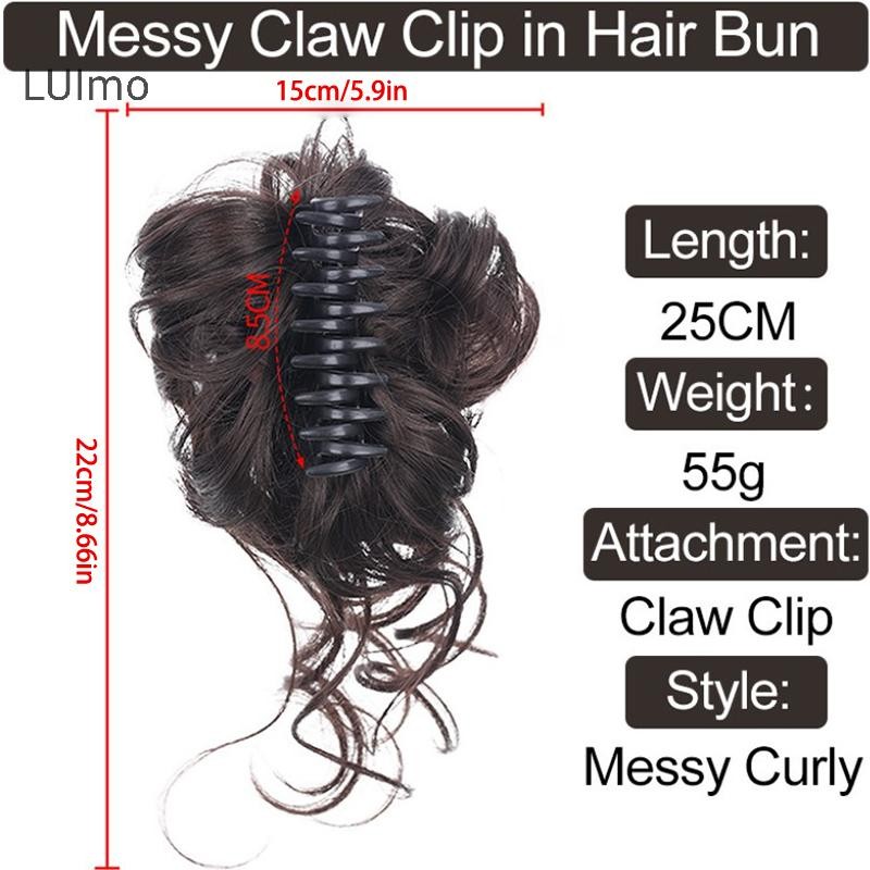 Luimo Tổng Hợp Tóc Bun Chignon Lộn Xộn Xoăn Kẹp Tóc Co Giãn Scrunchy Giả Tóc Miếng Cho Nữ Kẹp Tóc SBS