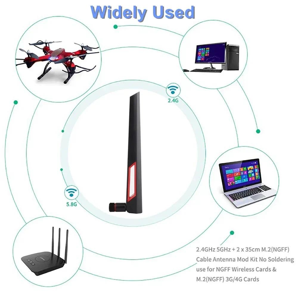 Ăng-ten Wifi 2.4Ghz 5Ghz 5.8Ghz 12Dbi Tăng Cường Tín Hiệu Ăng Ten RP ...