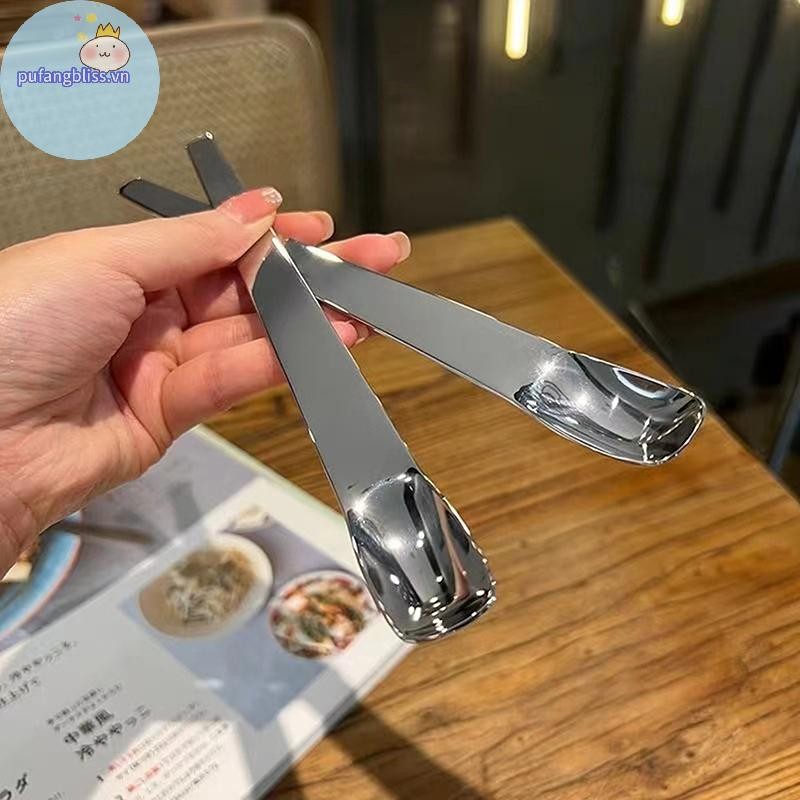 Pufangbliss 1 Chiếc Thìa Cà Phê Bằng Thép Không Gỉ Cà Phê Khuấy Thìa Trà Kem Bánh Món Tráng Miệng Thìa Thanh Nhà Bếp Bộ Đồ Ăn VN