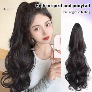 Julyhot 35 / 40 / 45 / 60cm Nữ Tổng Hợp Dài Tóc Giả Xoăn Móng Vuốt Kẹp Sống Động Như Thật Trên Đuôi Ngựa Phần Mở Rộng Tóc Để Tăng Dụng Cụ Tạo Kiểu Lớndeals