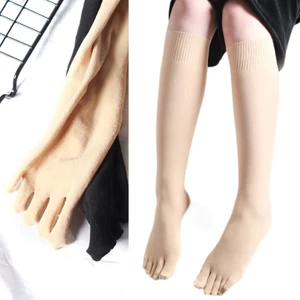 GODD Split Toe Mùa Hè Tất Dài Co Giãn Năm Ngón Tay Dài Đầu Gối Vớ Nữ