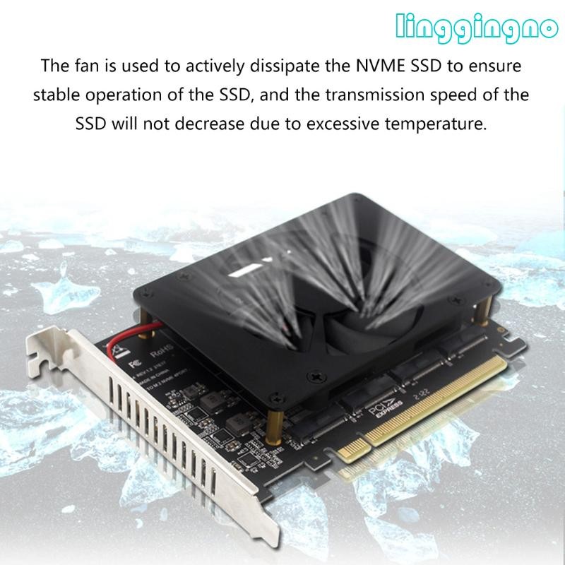 Thẻ chia RR PCI-E PCI-E 4 0 X16 sang NVME cho M 2 cho M cho Key 4 SSD cho RAID Arr