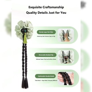 Kẹp móng vuốt tua rua và bộ tóc bện MIKYCO, phong cách Trung Quốc, phù hợp với style Hanfu dành cho nữ