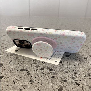 Ốp bảo vệ đứng họa tiết thỏ hoa 2 trong 1 cho iPhone 11 12pro 13promax 17pro 15promax 14 14promax 14pro 16 pro max 16 plus 2 trong 1 vỏ bảo vệ
