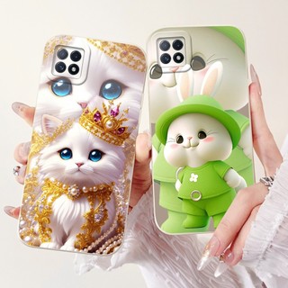 Dành Cho OPPO A72 5G Ốp Lưng Hoạt Hình Dễ Thương Trái Tim Tình Yêu Thỏ Vương Miện Mèo Bảo Vệ Toàn Diện Cho OPPO A53 A73 5G CPH2161 Vỏ Điện Thoại
