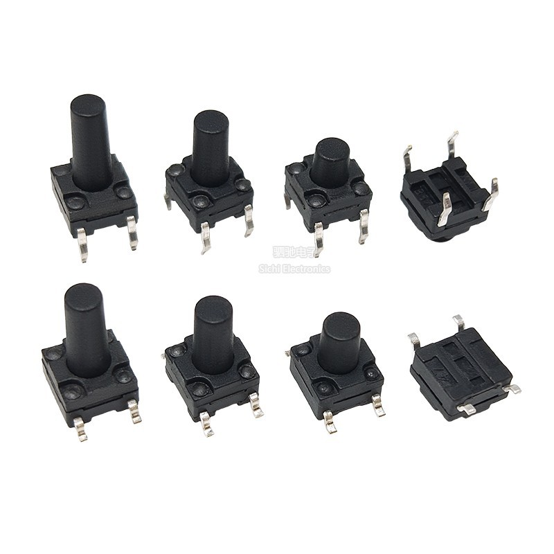 ((10 cái) Công tắc Tact chống nước 6 * 6 * 4.3 / 5 / 6 / 6.5 / 7 / 8 / 9 / 10 / 11 / 12mm Công tắc