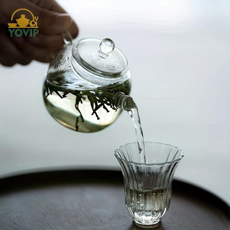 YOVIP 150ml / 5oz Thủy Tinh Trong Suốt Ấm Trà Borosilicate Cao Cho Đồ Uống Nóng Ấm Trà Cho Một Người Kung Fu Cho Văn Phòng Tại Nhà Cafe VN