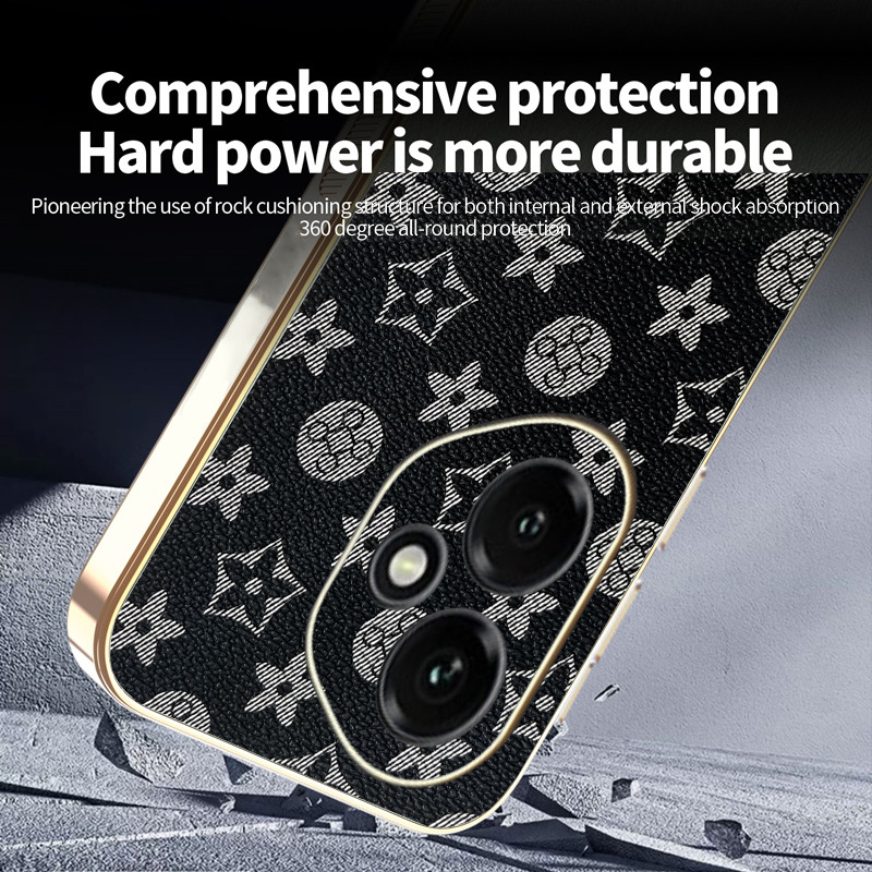 Ốp Lưng Cho Honor 400 Pro 400Lite Thời Trang Cổ Điển Da Thời Trang Mạ Điện TPU Edge Chống Rơi Vỏ Điện Thoại