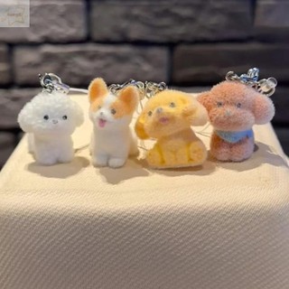 Móc khóa chó hoạt hình dễ thương AWNGD, Mặt dây chuyền chìa khóa động vật lấp lánh Kawaii, Dây buộc điện thoại kích thước nhỏ