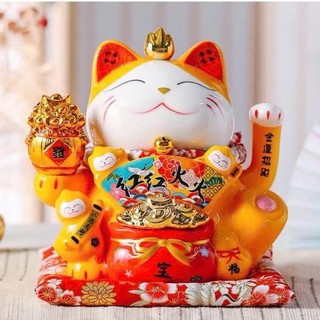 Mèo Thần Tài Phú Quý Vẫy Tay Ngoắc Lộc 3 Màu Trắng, Vàng, Đỏ