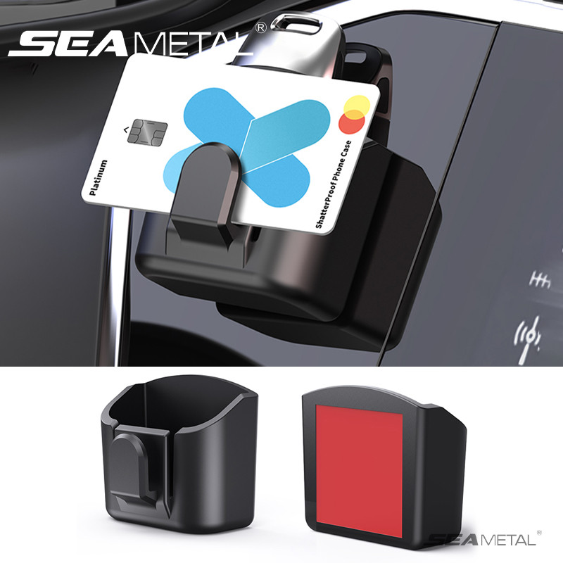 Hộp đựng chìa khóa ô tô SEAMETAL giá đỡ thẻ chìa khóa nội thất ô tô, đa chức năng cho các phụ kiện nhỏ