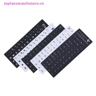 Toplanswatchstore Bàn Phím Thay Thế Miếng Dán Trắng Trên Đen Bất Kỳ PC Máy Tính Laptop VN