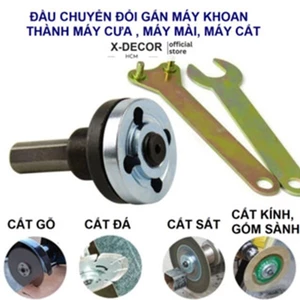 Bộ Chuyển Đổi Máy Khoan Thành Máy Mài Máy Cắt 5 Chi Tiết Trục 10mm Ren M10