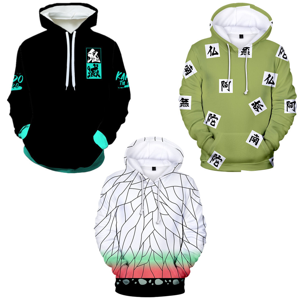 Áo Hoodie Demon Slayer Kimetsu no Yaiba Áo len chui đầu in 3D