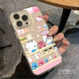 ibumpers Ốp Điện Thoại iPhone Họa Tiết Hoạt Hình Dễ Thương Ốp Lưng Trong Suốt Chống Sốc Cho IPhone 16 15 14 12 13 11 Pro Max IP 7 8 Plus X XS XR