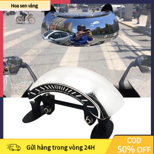 【24H】Gương Chiếu Hậu Xe Máy Siêu Rộng 180° Gắn Trung Tâm Kính Chắn Gió, Mạ Crôm Bền Đẹp, Lắp Đặt Dễ Dàng
