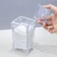Hộp Bảo Quản Miếng Lót Bông AFTEROF, Hộp Bảo Quản Móng Tay Thiết Kế Trong Suốt, Màu Hồng Bướm Họa Tiết Móng Tay Nghệ Thuật Dụng Cụ Tổ Chức Trang Sức