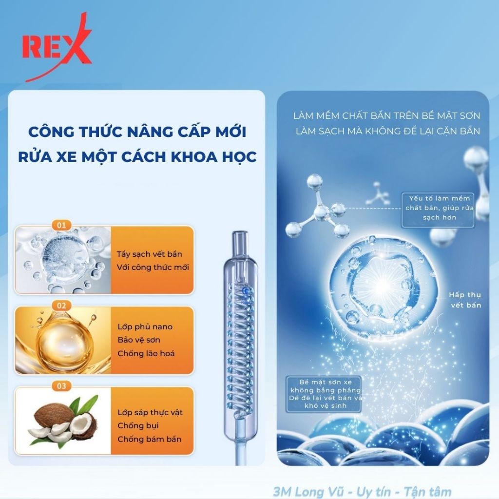 Nước rửa xe ô tô siêu bọt REX Car Wash With Wax RX1280