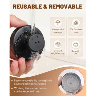 3 Móc Hút Cho Tắm 2026 Nâng Cấp Cốc Hút Vòng Hoa Cho Cửa Kính Cửa Trước Không Khoan Hút Móc Cho Phòng Tắm Phòng Tắm Nhà Bếp Gương Cửa Kính thép không gỉ kim loại silicon tái sử dụng