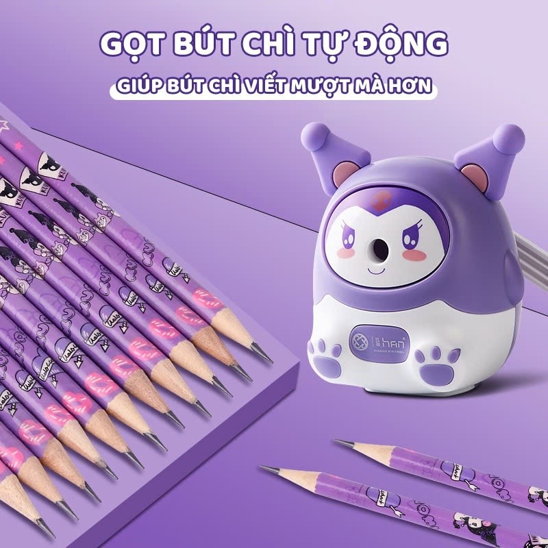 Gọt Bút Chì Quay Tay Tự Động - Chuốt Bút Chì Cao Cấp, Lưỡi Dao Sắc Bền, Nhanh Chóng & An Toàn Cho Bé