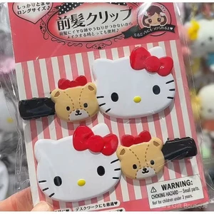 Kẹp tóc liền mạch hình Hello Kitty, thiết kế dài xinh đẹp như trái tim, phù hợp cho các cô gái ngọt ngào