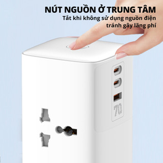 Ổ Cắm Điện Tanaka TNK-OD34026 - Ổ điện trụ đứng - Công suất 2500W - Bảo hành chính hãng 12 tháng