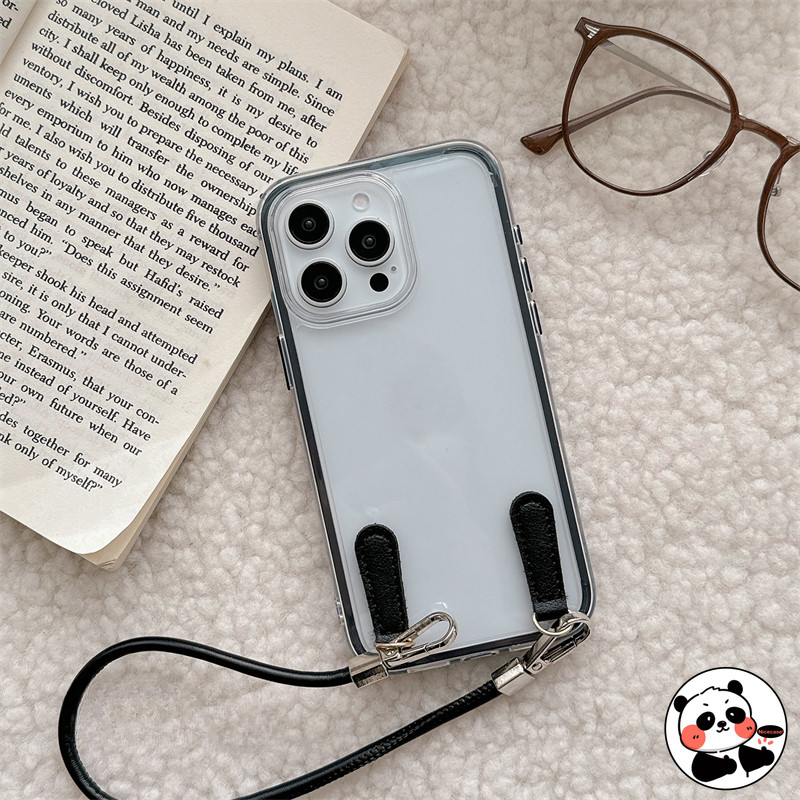 Ốp Điện Thoại 2 Trong 1 Có Dây Đeo Cho Redmi Turbo 4 Pro 3 A4 A3 Pro 5G 4G Vỏ Mềm Trong Suốt Dễ Thương Chống Rơi