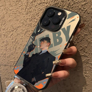 Ốp điện thoại di động mới Peaky Blinders thời trang cho iPhone 11 / 16 thương hiệu iPhone 12 / 13 / 14 15 pro max IMD Vỏ bảo vệ chống rơi và chống sốc bằng bạc đầy màu sắc