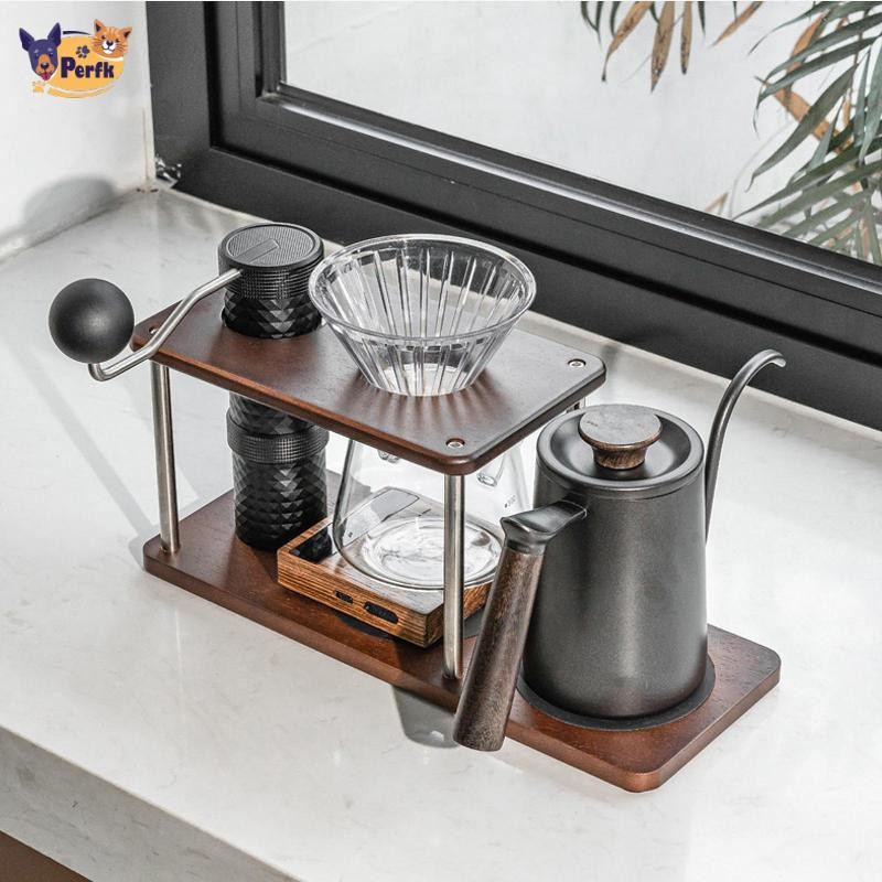 Đế Cà Phê Nhỏ Giọt Đổ Trên Trạm Cà Phê Có Thể Tái Sử Dụng Đa Năng Sắp Xếp Giá Gỗ Trang Trí Với Đế Lọc