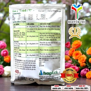 Phân Bón Lá NPK 7-5-44+TE Hợp Trí (Gói 40g) - Kích Thích Ra Hoa Sớm, Trổ Bông Đồng Loạt, Chắc Hạt